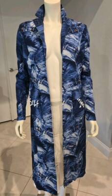 Spoon Jeans Graffiti Proud to be Me Unique Denim Jeans Printed Long Open Jacket