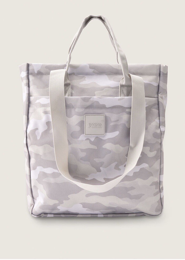 VS Pink Convertible Backpack Tote Gray Double Platinum Camo  display picture 1