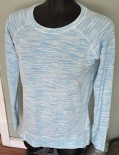 Women s CHAMPION Blue Heather Lightweight Sweatshirt, Size Small