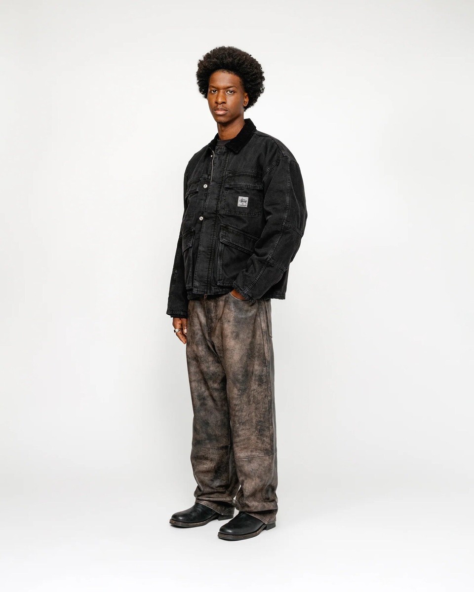 Stussy ステューシー WASHED CANVAS SHOP JACKET|ジャケット Stussy ステューシー WASHED CANVAS SHOP JACKET|ジャケット