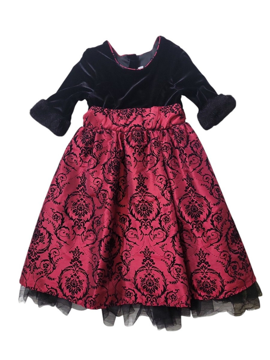 Jonas Michelle Girls Party Dress, Black And Red, Little Girls Size 5 Jonas Michelle Girls Party Dress, Black And Red, Little Girls Size 5