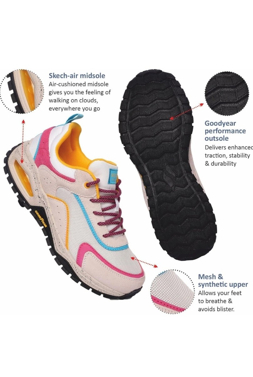 Skechers Women's 177175 Uno Trail Brighter Hiker Trail Shoes Size