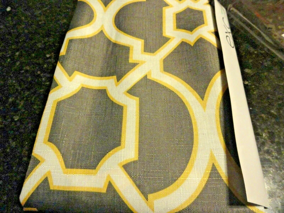 Новый геометрический серый золото белые круги завитки Geo решетка ткани занавески для душа  - Изображение 2 из 4