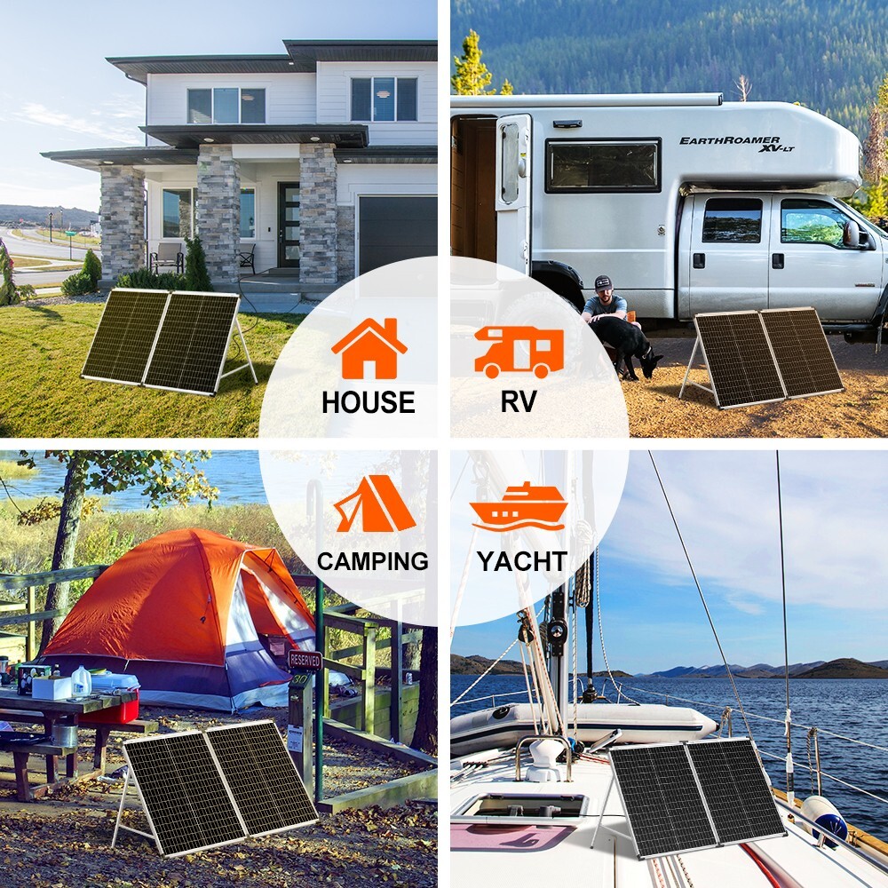 Dokio 100W Suitcase Solar Panel Kit 12V Mono Portable for Camping/RV/Car Battery