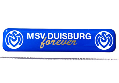 MSV Duisburg forever Aufkleber Sticker 3D Logo Bundesliga Fussball #3D