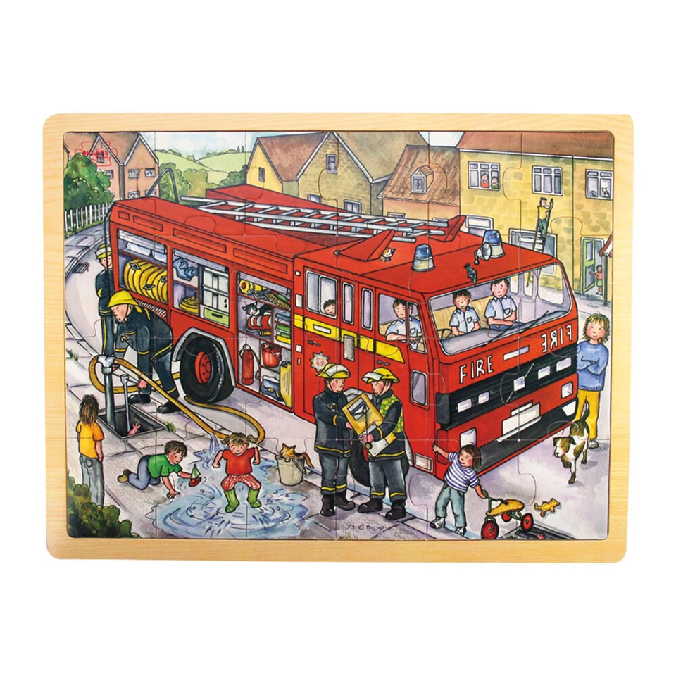 Bigjigs Toys Wooden Chunky Tray Jigsaw Puzzle 24 Piece - Choose your Design - Image 3 of 4