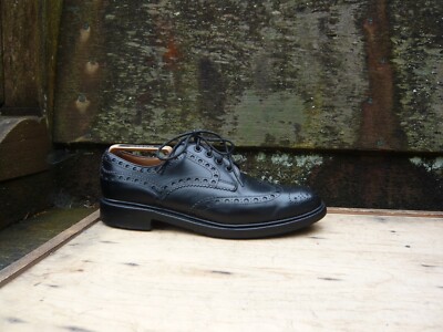 JOSEPH CHEANEY BROGUES SCHUHE SCHWARZ LEDER UK8 HERREN TOP ZUSTAND