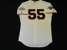 Authentic MAJESTIC 52 2XL SAN FRANCISCO GIANTS TIM LINCECUM COOL BASE Jersey