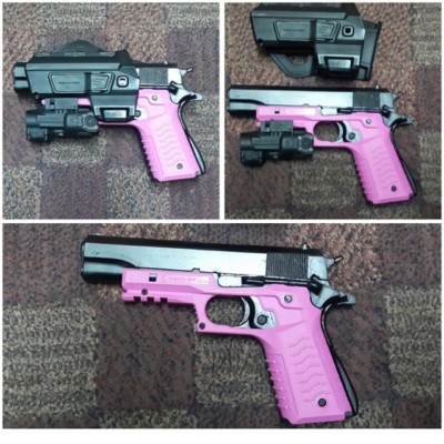 recover tactical 1911 Grip and Rail system in the color PINK