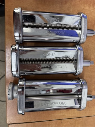 Kitchenaid 3 Piece Pasta Roller and Cutter Attachment KPRA Stand Mixer Italy