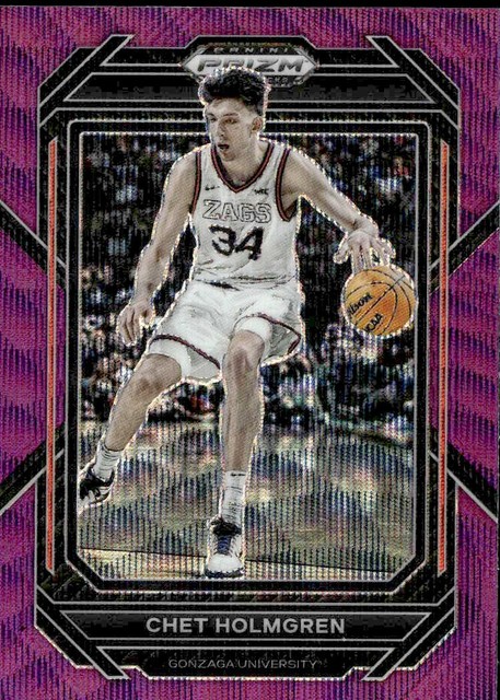 2023 Panini Prizm Draft Picks #76 Chet Holmgren Purple Wave
