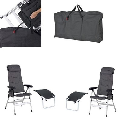 AKTION HOLLY  2 x Klappstuhl Isabella THOR  D-grau+ BEINAUFLAGE +TRANSPORTTASCHE