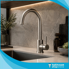 Revolve Brushed Stainless Steel Mono Kitchen Sink Mixer Tap