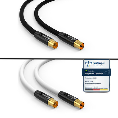 Antennenkabel TV Kabel Digital Kabelfernsehen 135db Koax Stecker Buchse HD UHD