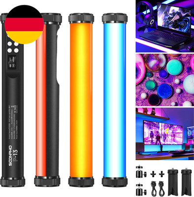 Soonpho 2 Pack Leuchtstab RGB Light Tube Stick LED Lichtstab Studio Mit 4000Mah 
