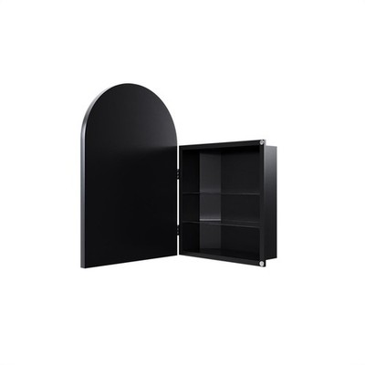 Elegant Arched Mirror Medicine Cabinet with Sturdy Metal Build, Adjustable