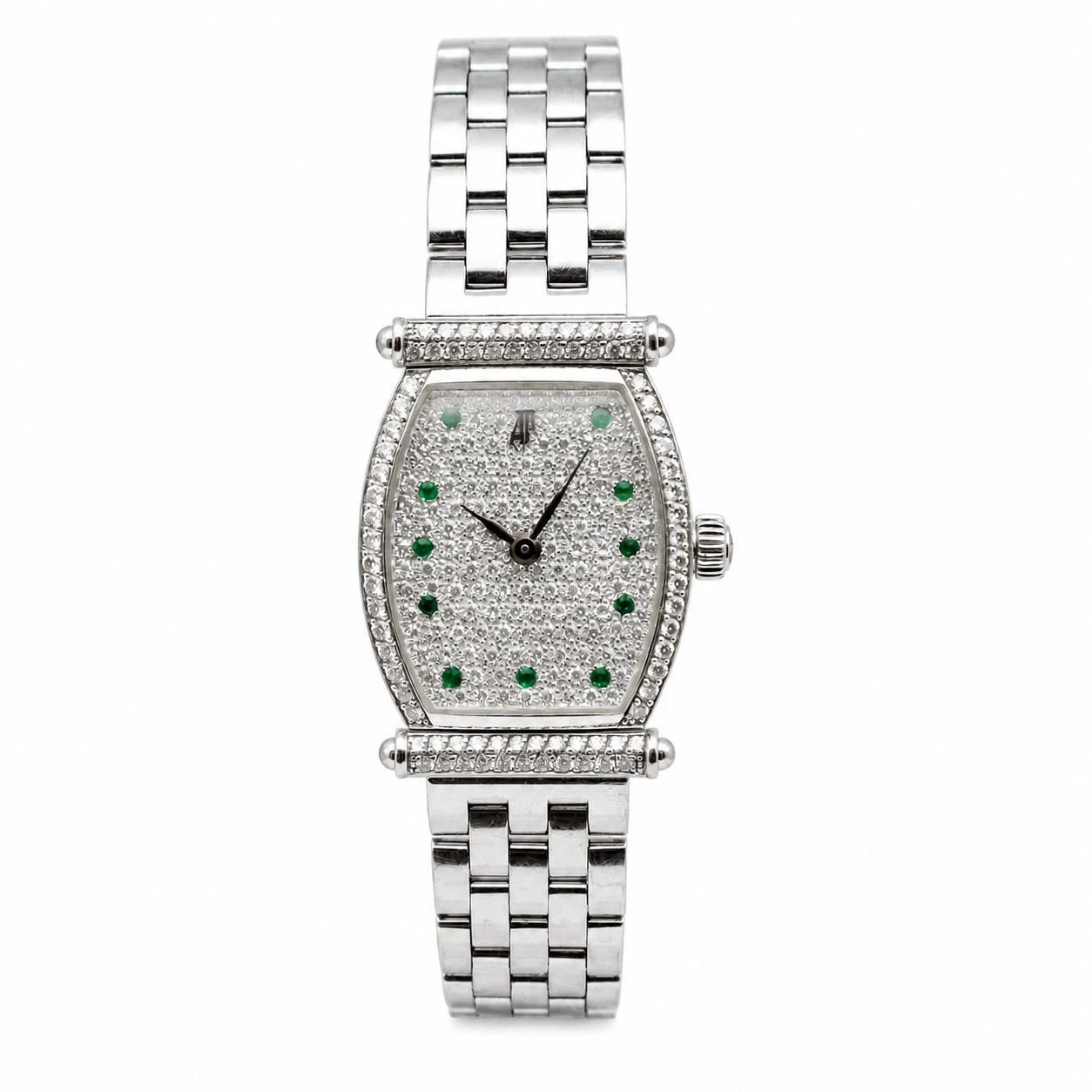 Audemars Piguet — Audemars Piguet Carnegie 18k White Gold Pave Diamonds Dial Ladies Watch 79302BC