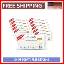 Eco-Friendly Unscented Baby Wipes - 100 Compostable  Hypoallergenic 672 Count