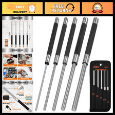 5-Piece Roll Pin Punch Set - 8" Carbon Steel Tool Kit for Gunsmithing, Watch  J