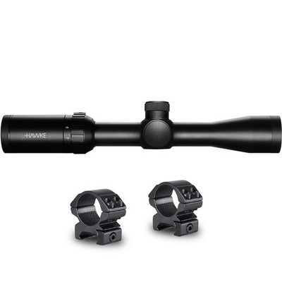 Hawke Sport Optics Vantage 2-7X32 Riflescope 30/30 (14110) & 2 Pc Mounting Rings
