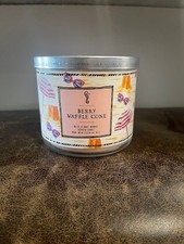 Bath Body Works 3 Wick Large Scented Candle 14.5 oz - Berry Waffle Cone