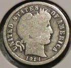 Silver Dime - Barber - 1914