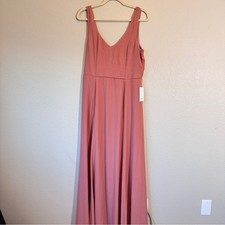 Show Me Your Mumu Pink Chiffon Maxi Dress Womens XL Bridesmaid Formal Gown NWT