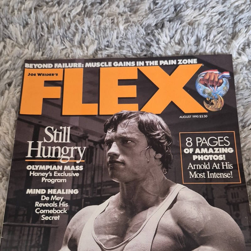 Flex Joe Weider August 1990 Muscle Gains Olympian Mass Mind Healing Illustrated