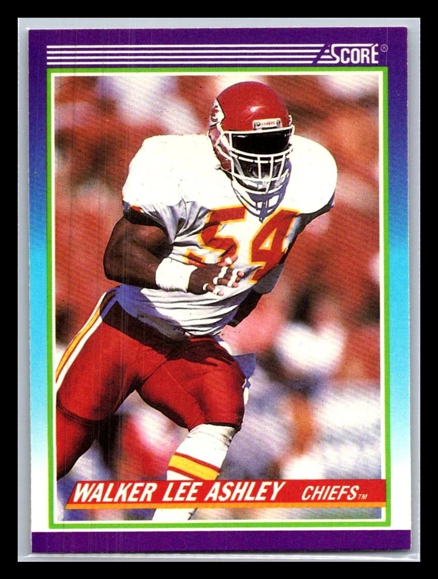 1990 SCORE NFL FOOTBALL Sports Card #511 - WALKER LEE ASHLEY, Kansas City Chiefs