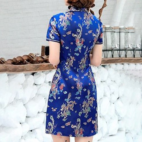 Fashionable Womens Short Cheongsam Dress Great for New Year Celebrations - Picture 2 of 36