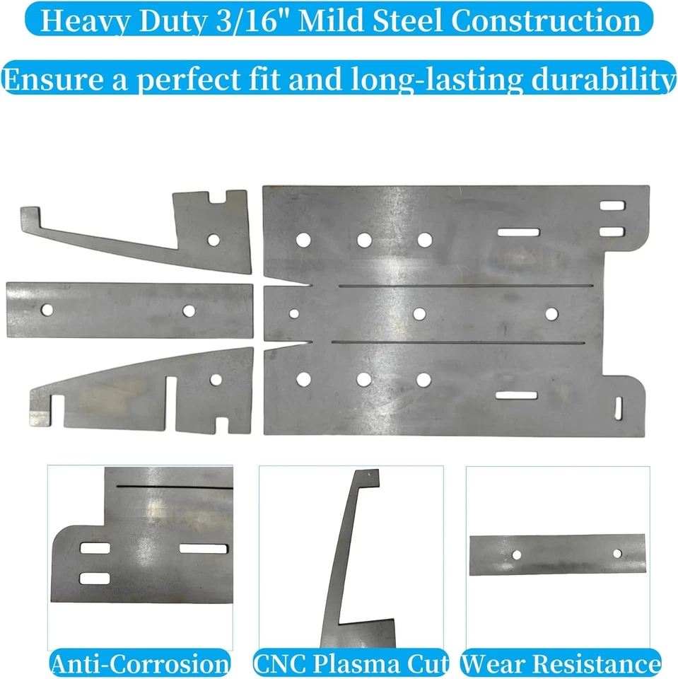 2* Middle Frame Rail Rust Repair Kit For 2003-2018 Dodge Ram 2500 3500 Crew Cab Foto 3 de 4