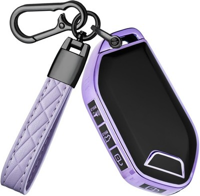 for Kia Key Fob Cover with Keychain - TPU Key Case Shell Protector Compatible wi