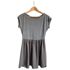 Uniqlo Gray Monochrome Fit and Flare T-shirt Mini Dress Size XS Comfy Stretch