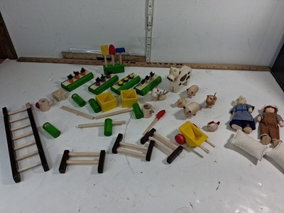 Plan Toys Mixed Wooden Dollhouse People Pets Farm Animals Garden Plus More TD29D