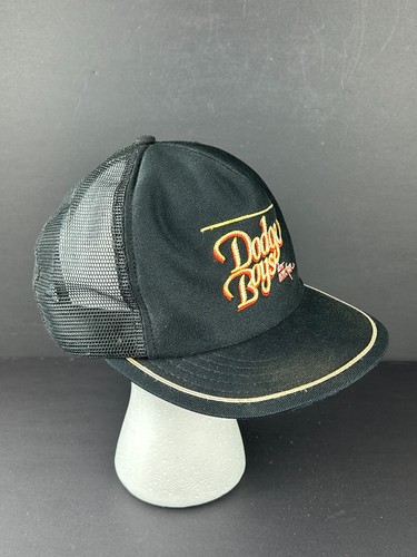 Vintage "Dodge Boys Have More Fun" Black Trucker Snapback Hat Made in USA - Picture 3 of 5