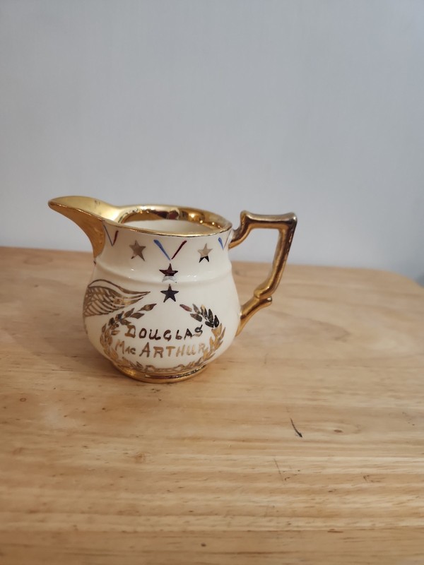 Lusterware WWII General MacArthur Miniature Pitcher