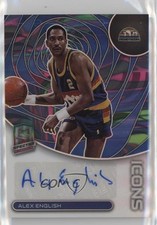 2022-23 Panini Spectra Icons Marble Prizm 5/5 Alex English #IA-LEX Auto HOF 7o6