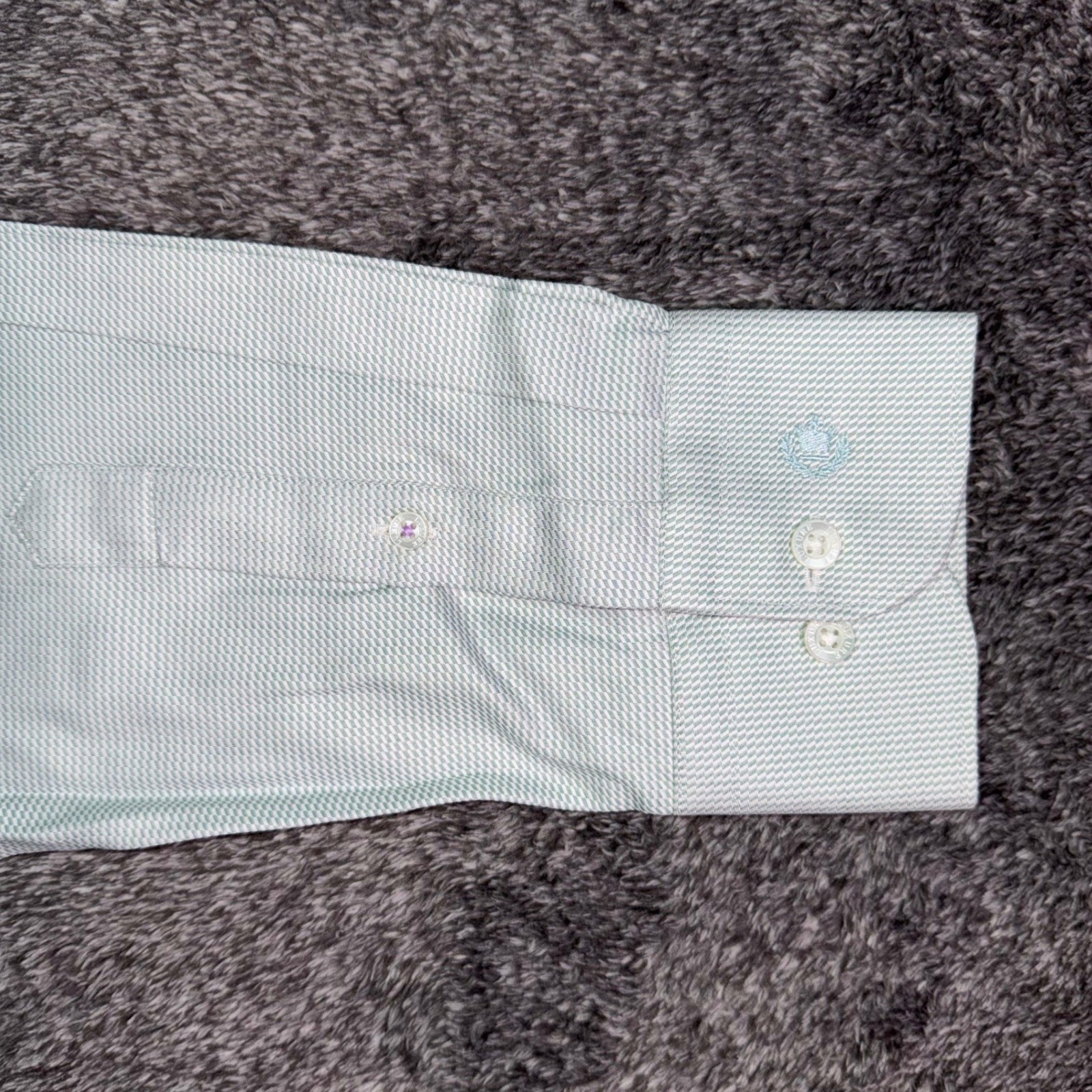 Louis Philippe Luxure Giza Cotton Dress Shirt Mens 42 EU Classic Fit Micro Large image 10