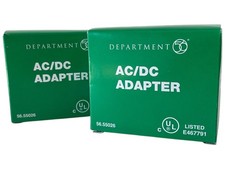 Set of 2 New Department 56 AC/DC Electric Cord Power Adapters - 55.55026 Lights