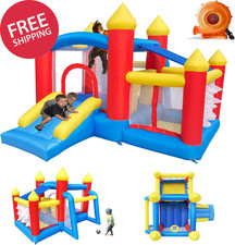Inflatable Bounce House for Kids 3-6, Toddler Jumper with Slide and Ball Pit Wat