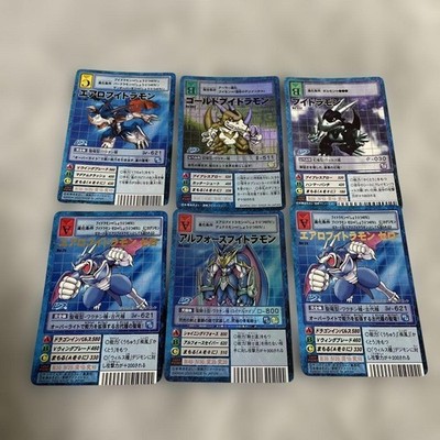 Digimon Boudramon 6 Karten Set Old Back Trading Card Rare Authentic Vintage