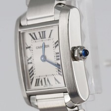 Authentic Cartier Tank Française SM W51008Q3 Stainless Steel Quartz #270-00... 3
