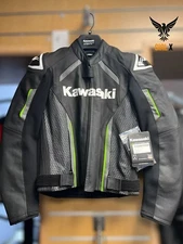 Kawasaki  Racing Motorbike Leather Jacket New Kawasaki Motorcycle Biker Jacket