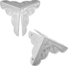 50 Pcs 1"X1"X1" Box Corner Protectors Metal Cabinet Corner Protectors Vintage Ed