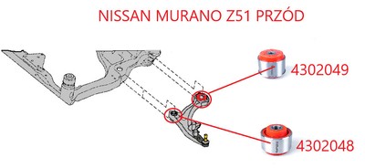 MPBS 4302049-00/80SHA Lagerung, Lenker für NISSAN