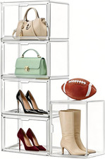 Clear Stackable Storage Bins, Acrylic Display Case, Acrylic Boxes with Lids