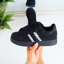 Lemonade Crystal Stripe Trainers Exclusive Edition All Black