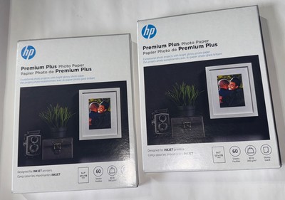 Lot of 2 HP Premium Plus INKJET Photo Paper 120 Sheets 80lb Glossy 5 X 7'' - NEW!