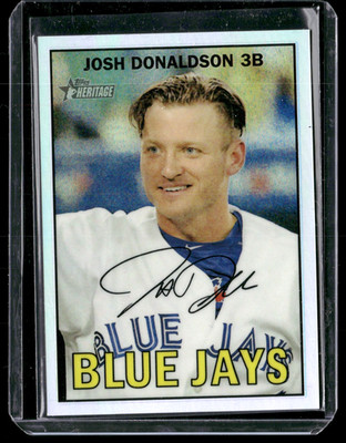 Josh Donaldson 2016 Topps Heritage Chrome Refractor /567 #483 Toronto Blue Jays