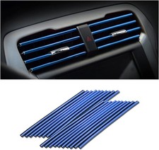 Car AC Vent Trim Strips, 20PCS Blue Waterproof Bendable Air Outlet Decoration